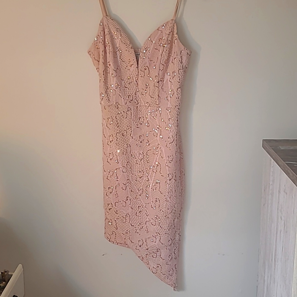 Pink Sequined Dress